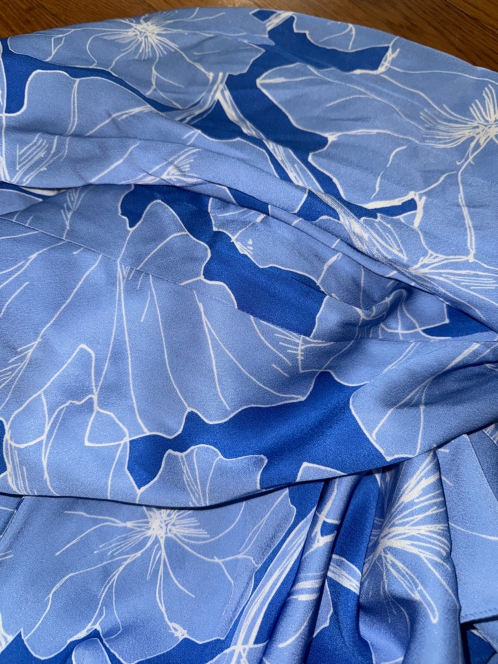 Milly Sky & Cobalt Floral Halter Midi Dress - Picture 2 of 5